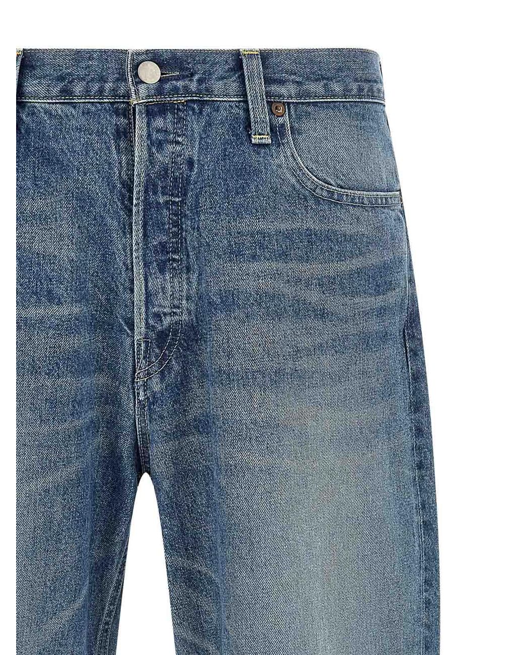 Ssstein Blue Cotton Jeans for men