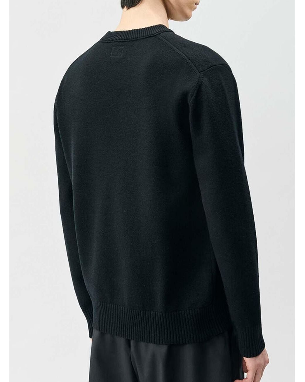 C P Company Black Metropolis Series Fine Wool Crewneck Jumper for men