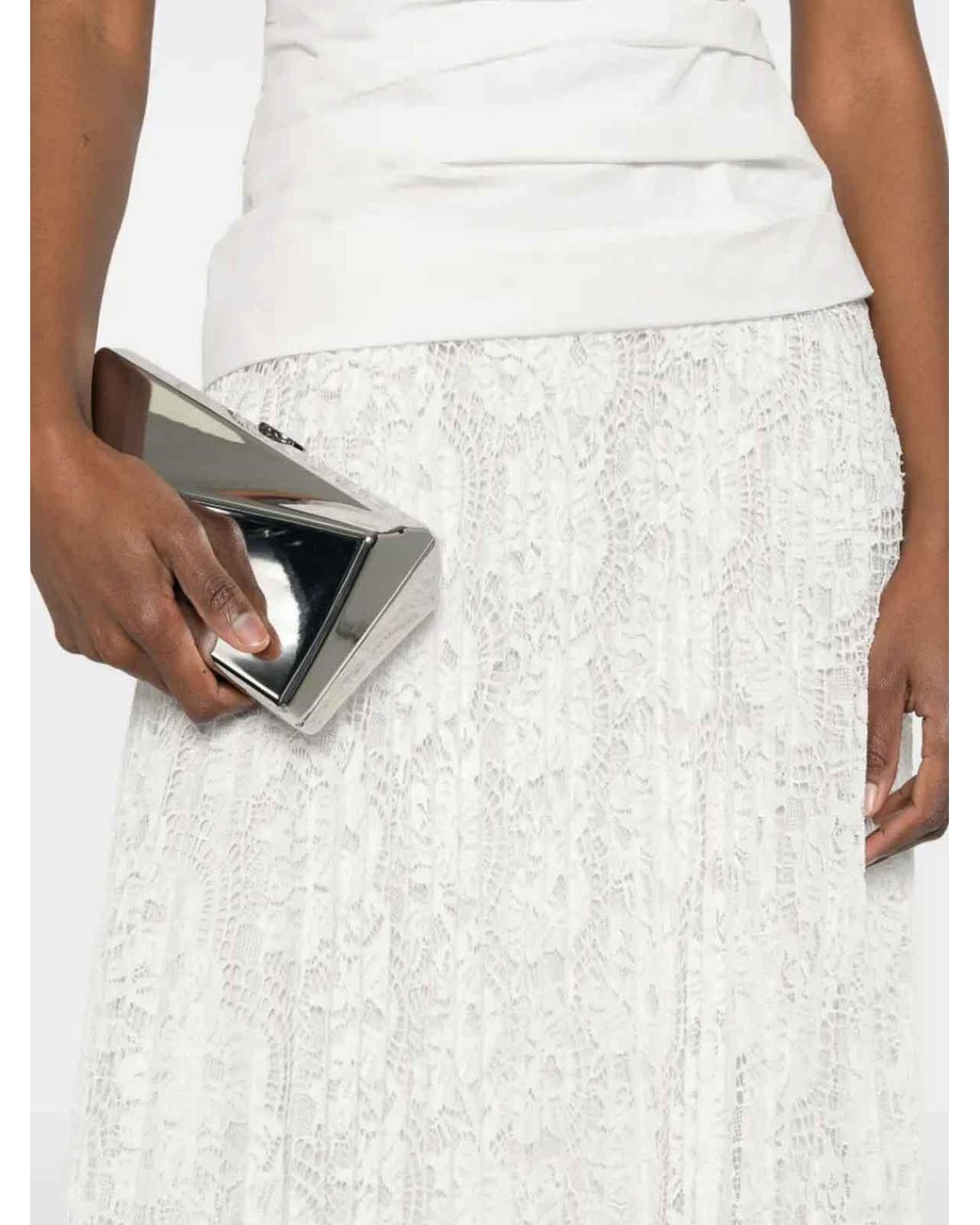 Jonathan Simkhai White Cotton And Lace Midi Dress