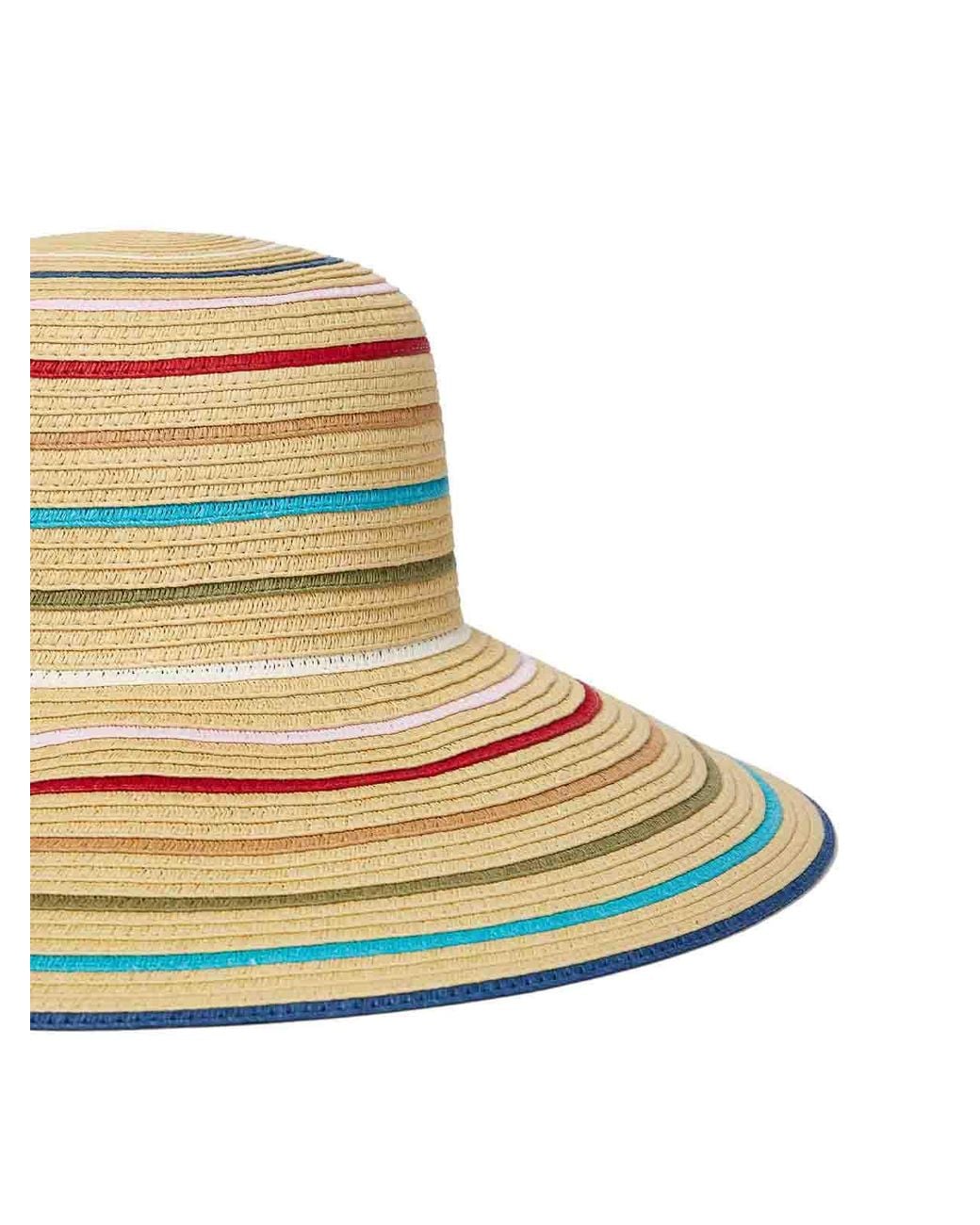 Paul Smith Natural Classic Multistripe Raffia Hat Ps