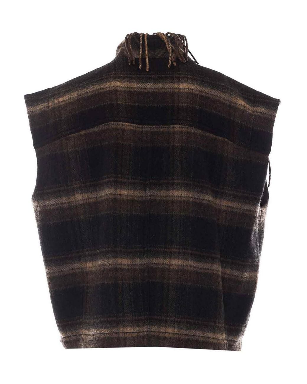 Isabel Marant Black And Khaki Ginesa Vest