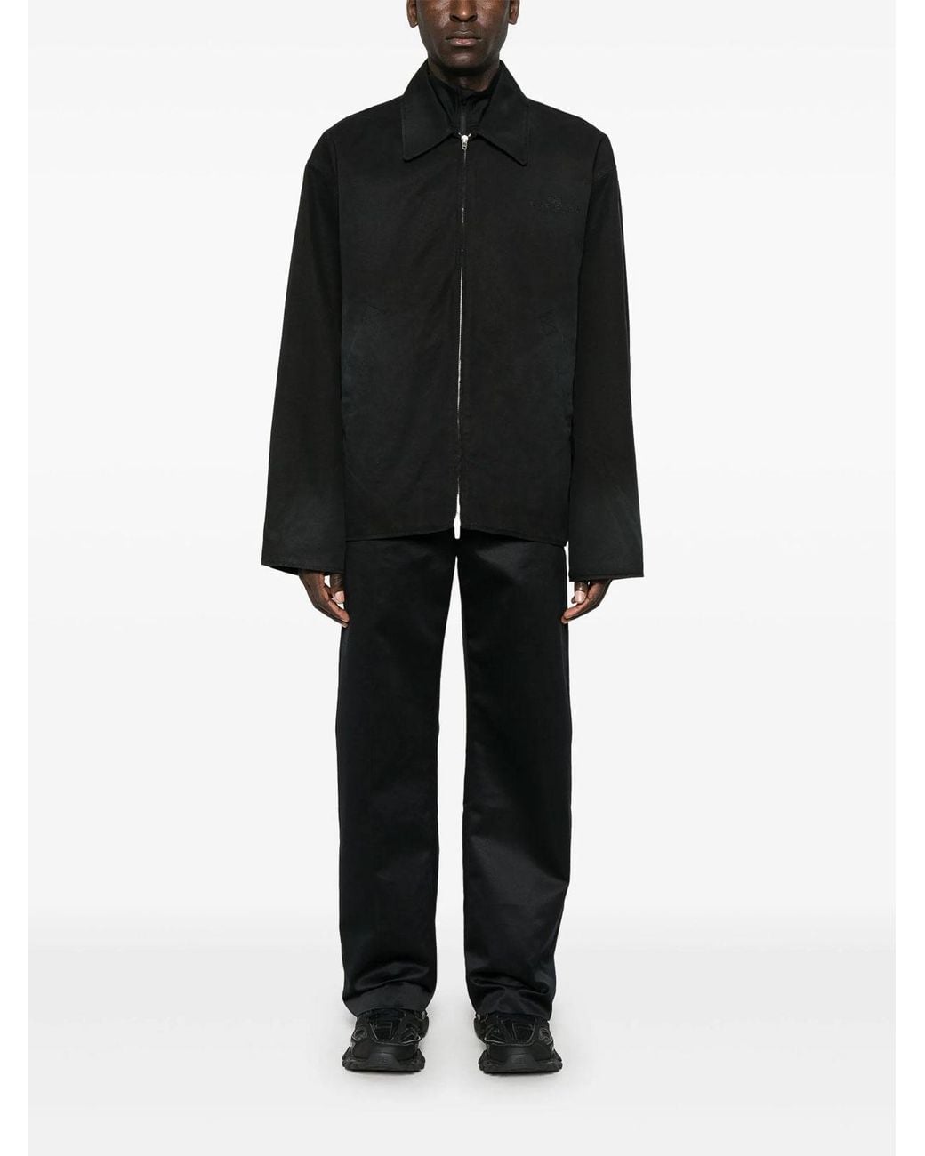 Balenciaga Black Logo-Embroidered Jacket for men