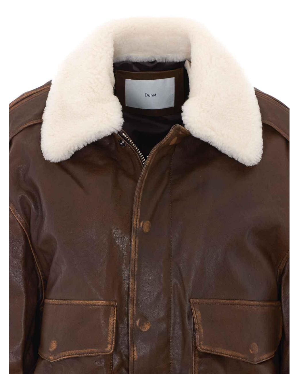 DUNST Brown Leather Blouson