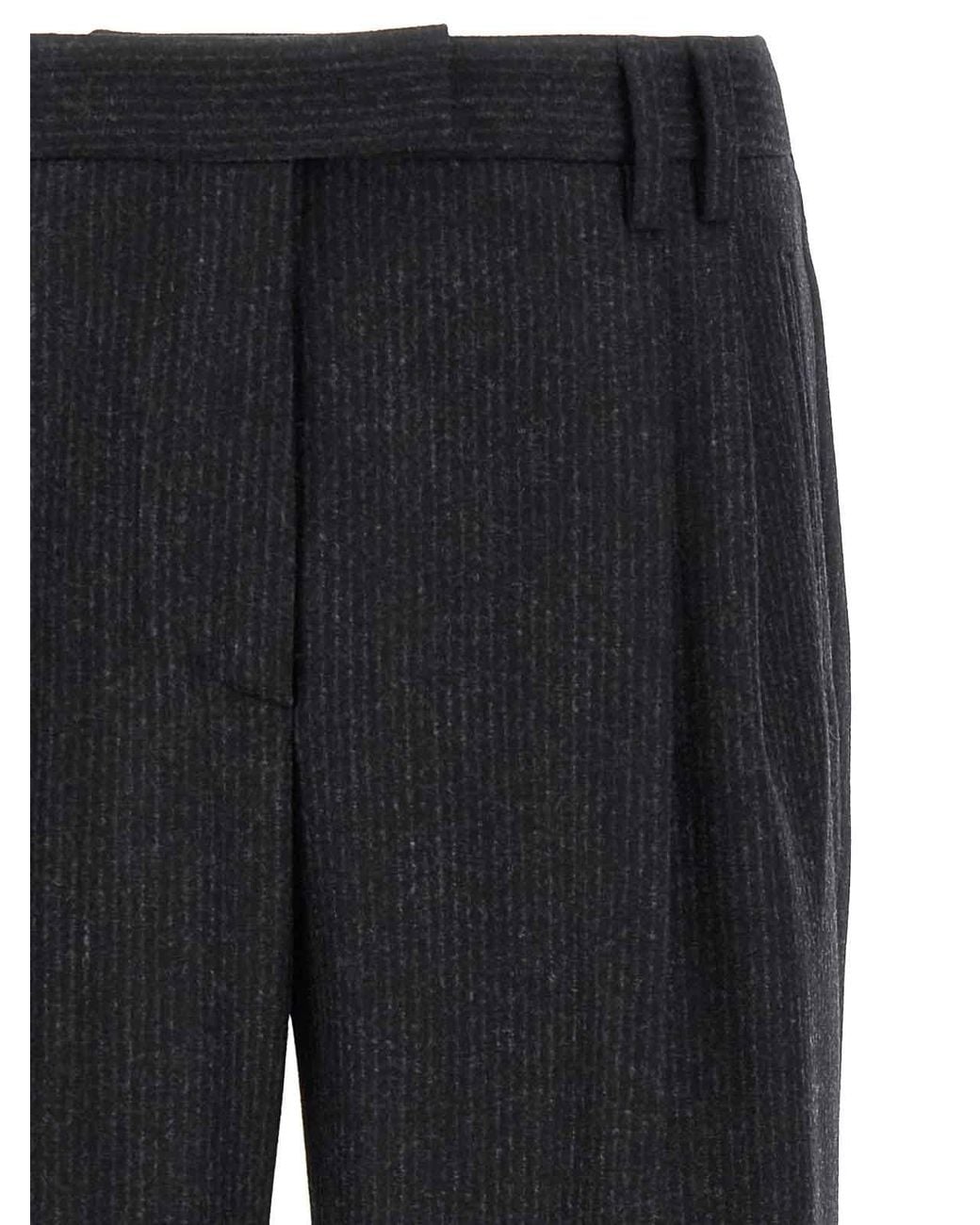 Alberto Biani Black Albertino Wool Trousers