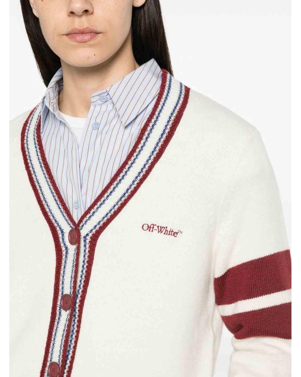 Off-White c/o Virgil Abloh White Knitted Cardigan