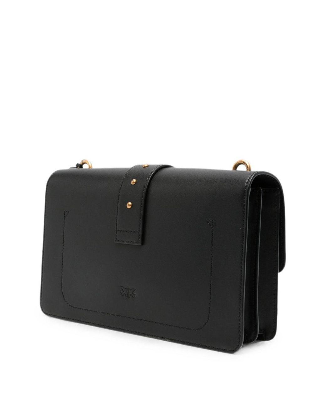 Pinko Black Leather Love One Classic Handbag