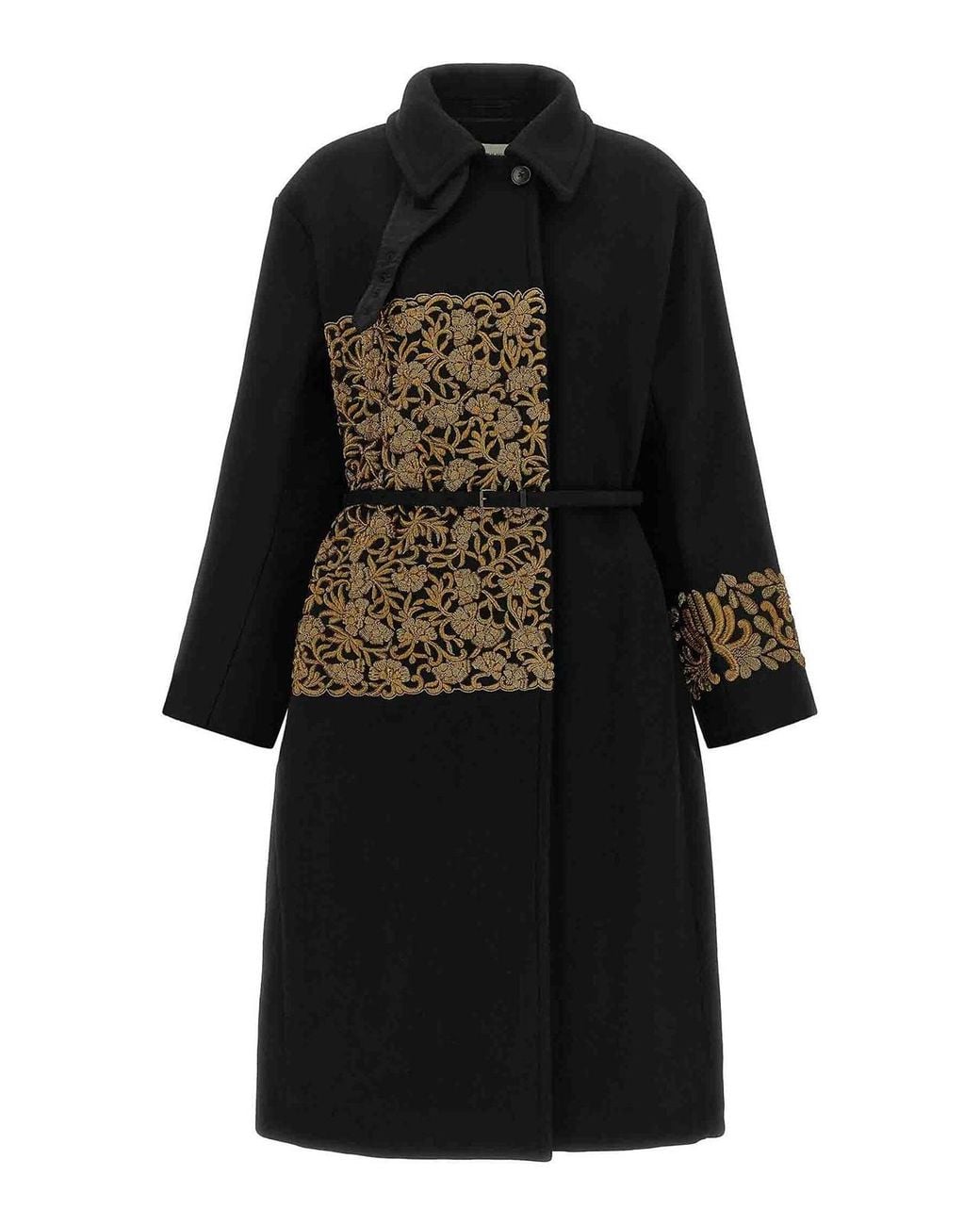 Dries Van Noten Black Rain Coat
