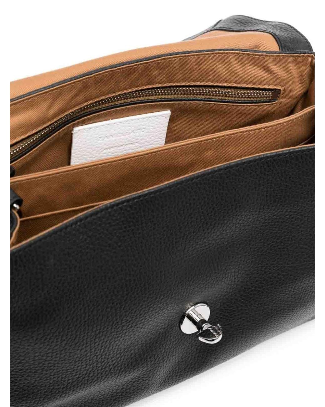 Zanellato Black Postina S Daily Leather Handbag