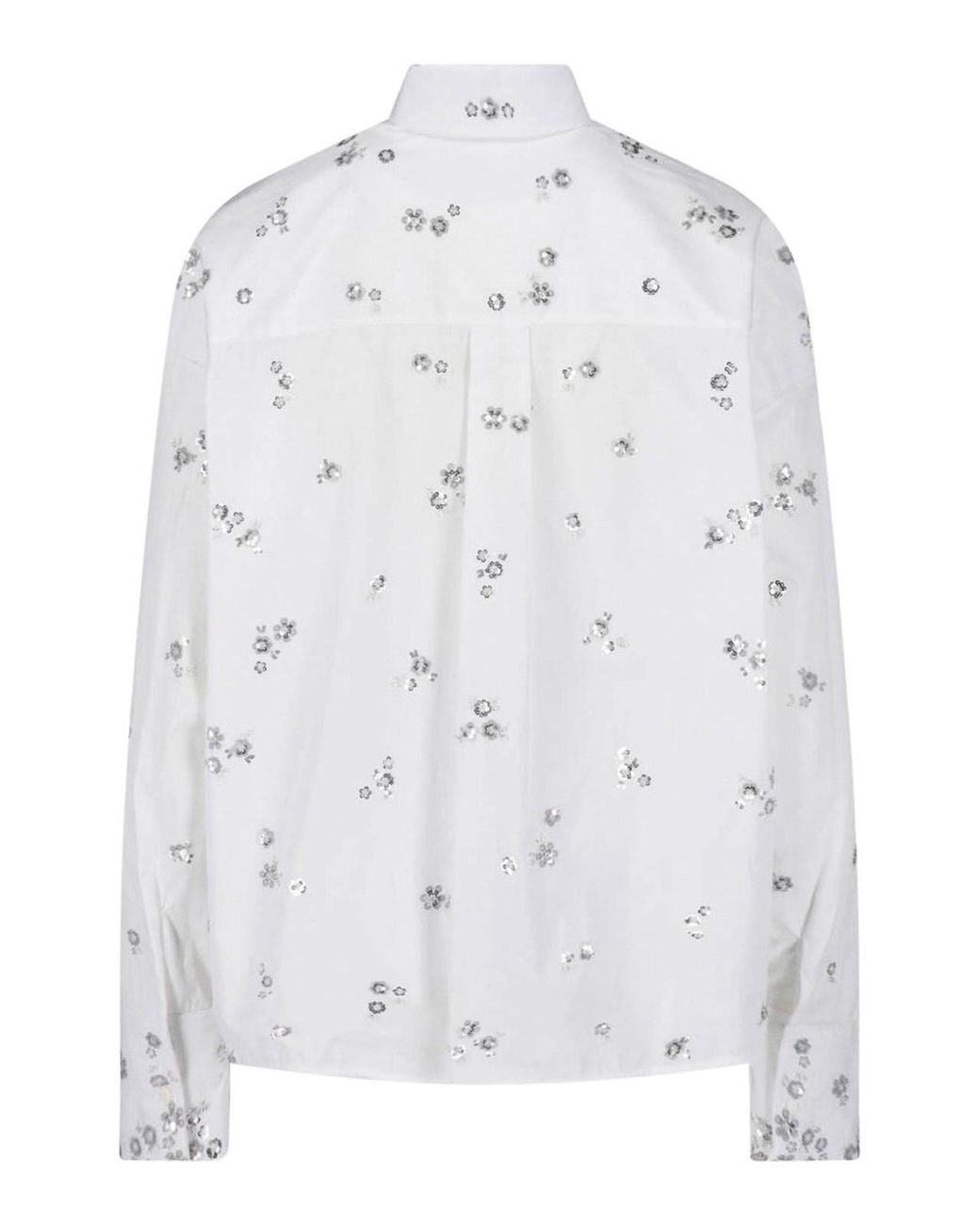 Ermanno Scervino White Sequin Application Shirt