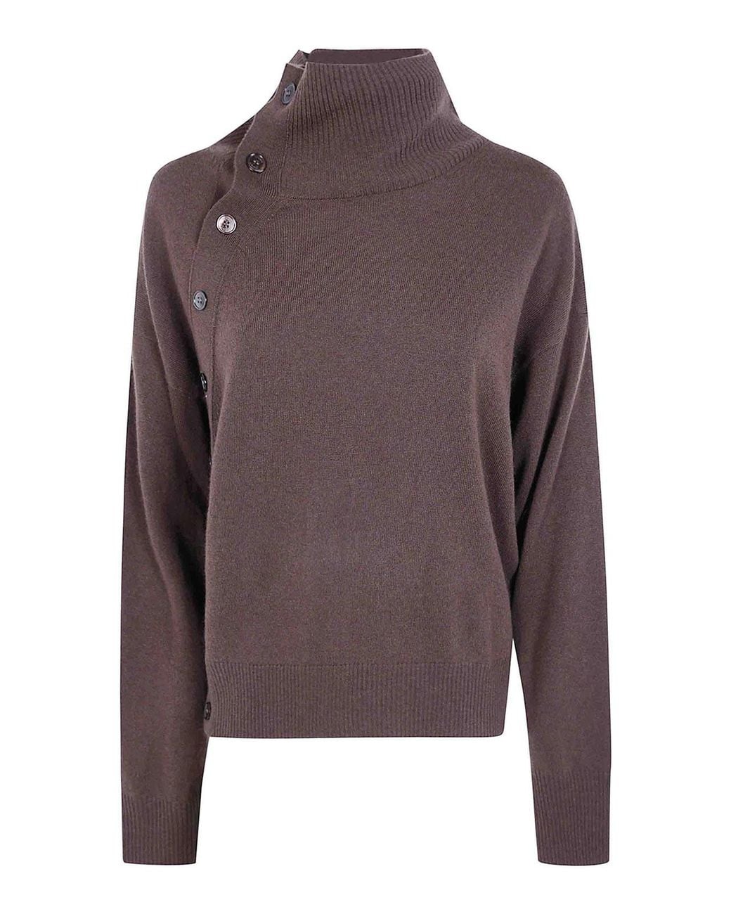 Seventy Brown Wool Cashmere Blend Turtle Neck Sweater
