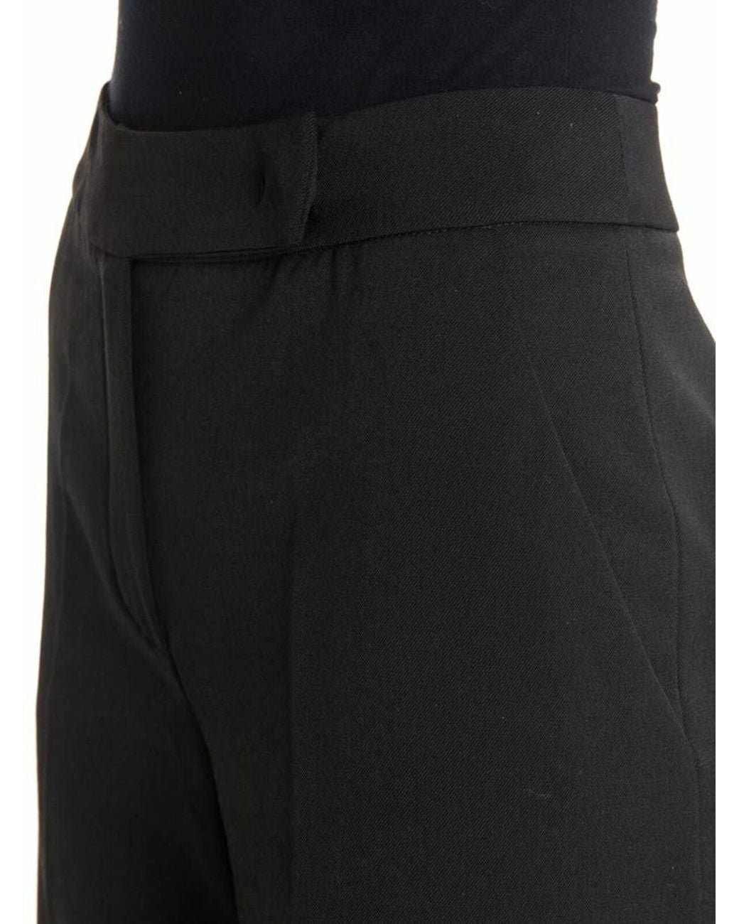 Fuzzi Black Wool Trousers