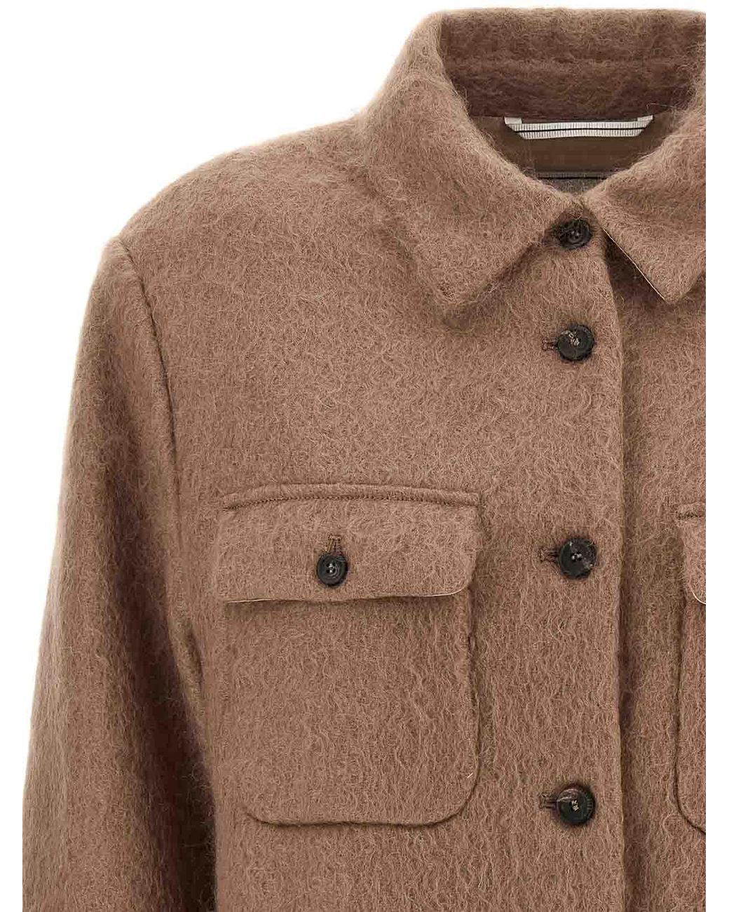 Peserico Brown Boucl Overshirt
