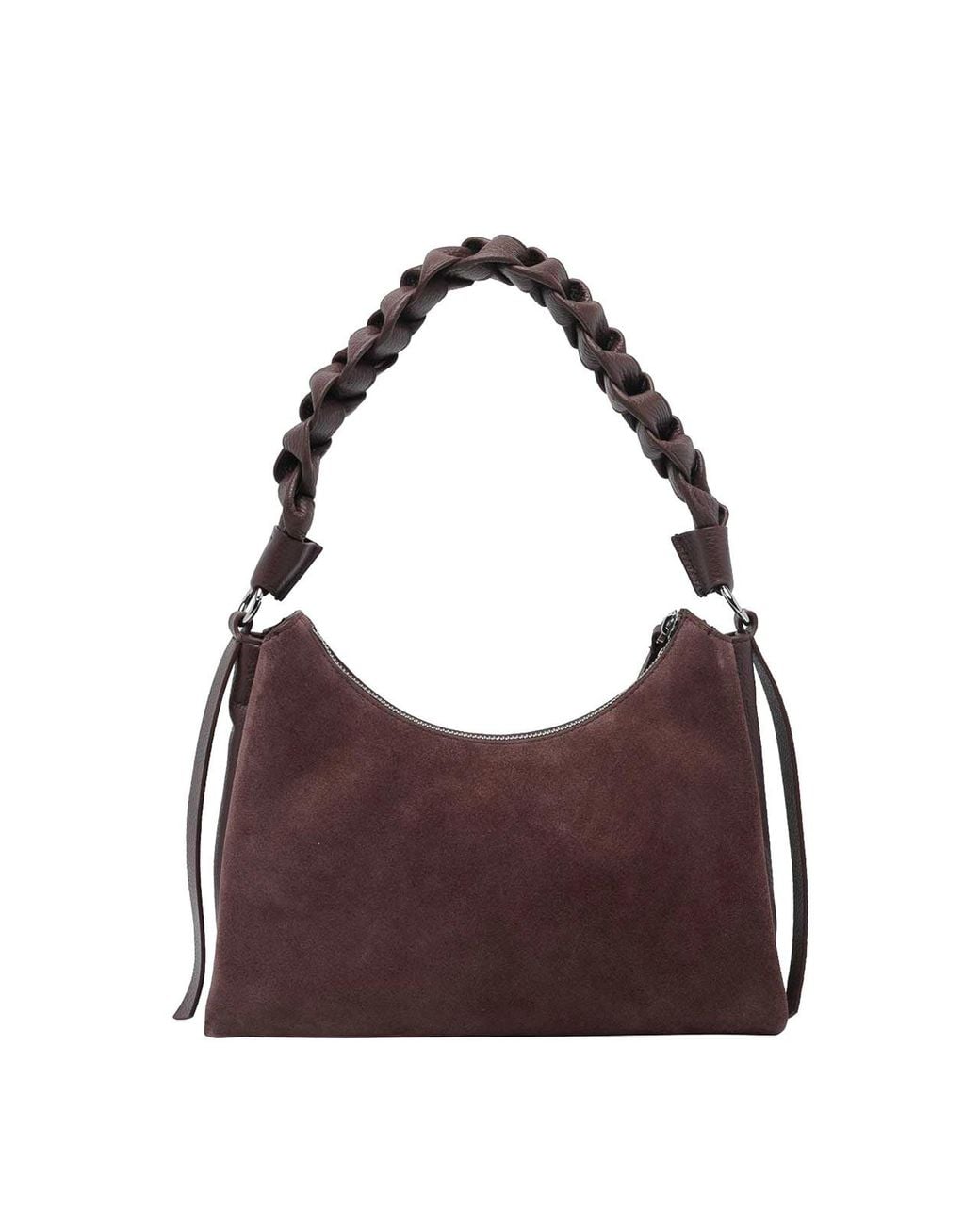 Coccinelle Purple Boheme Suede Shoulder Bag