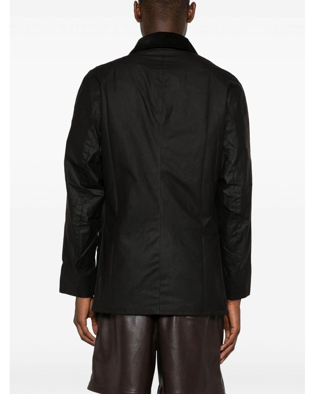 Barbour Black Ashby Waxed Cotton Jacket for men