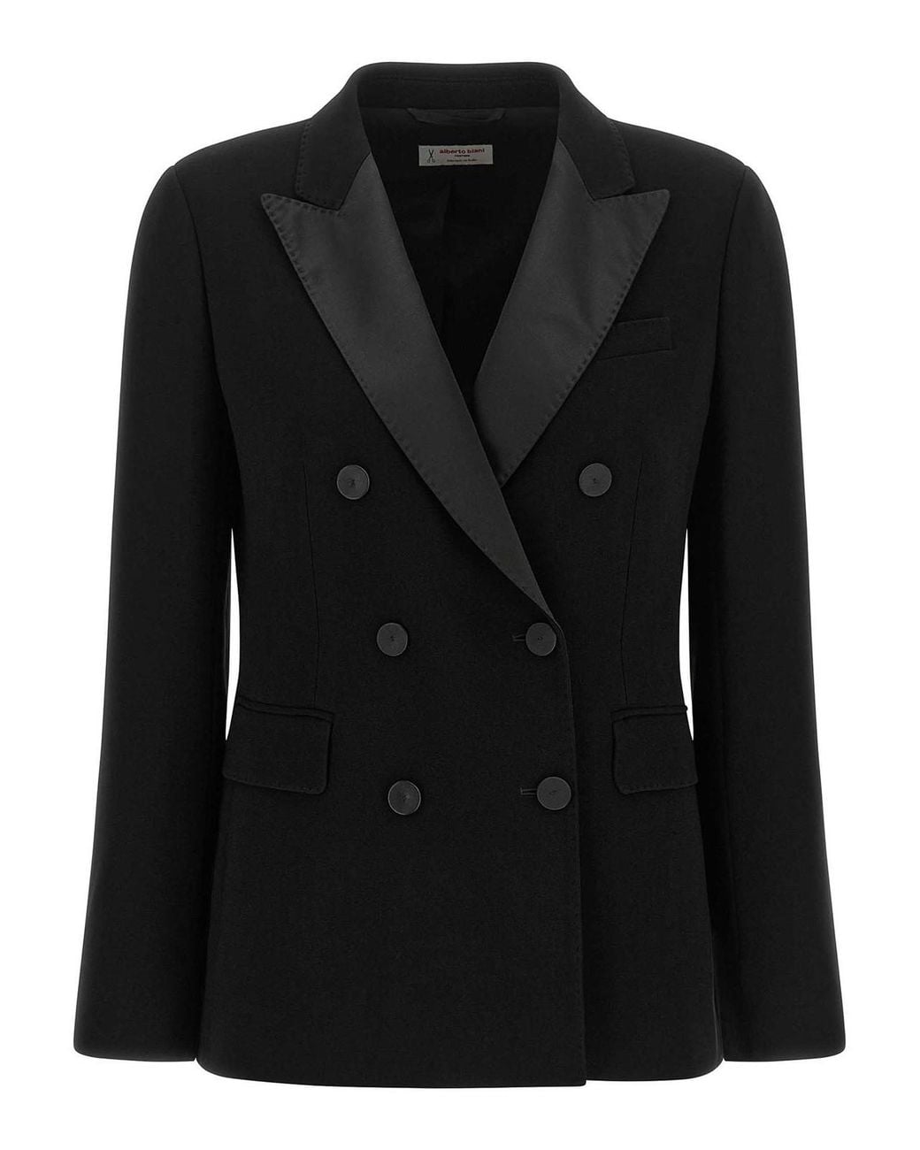 Alberto Biani Black Double-Breasted Blazer