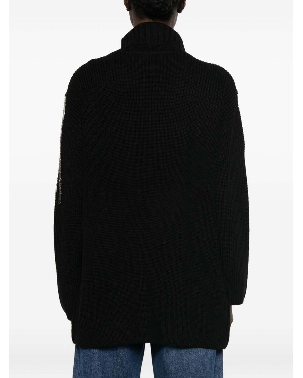 Pinko Black Camaro Turtleneck Sweater