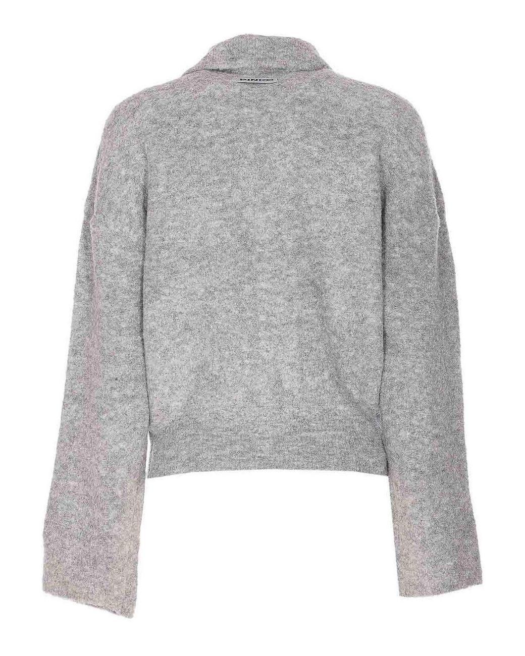Pinko Gray Dark Lady Knitted Jacket