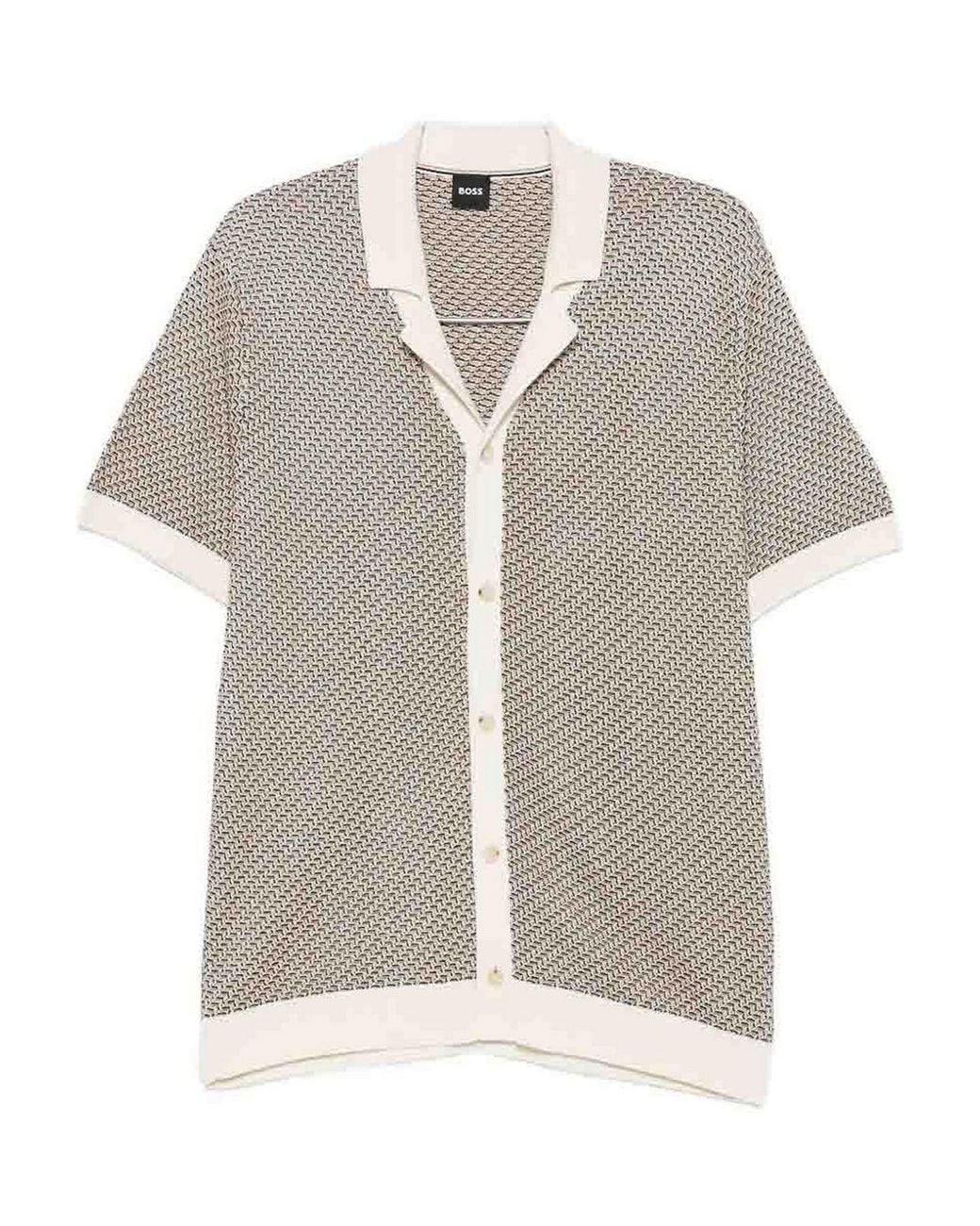 Boss White Short-Sleeve Polo for men