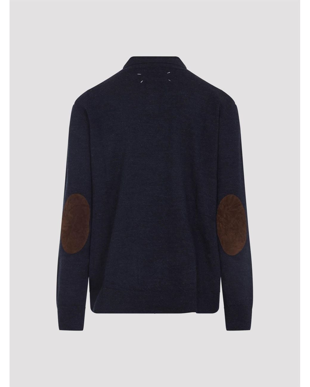 Maison Margiela Blue Wool Polo for men