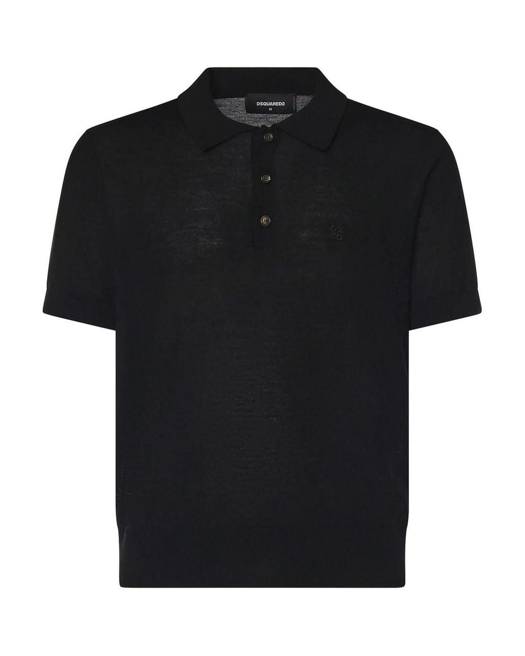 DSquared² Black Wool Polo for men