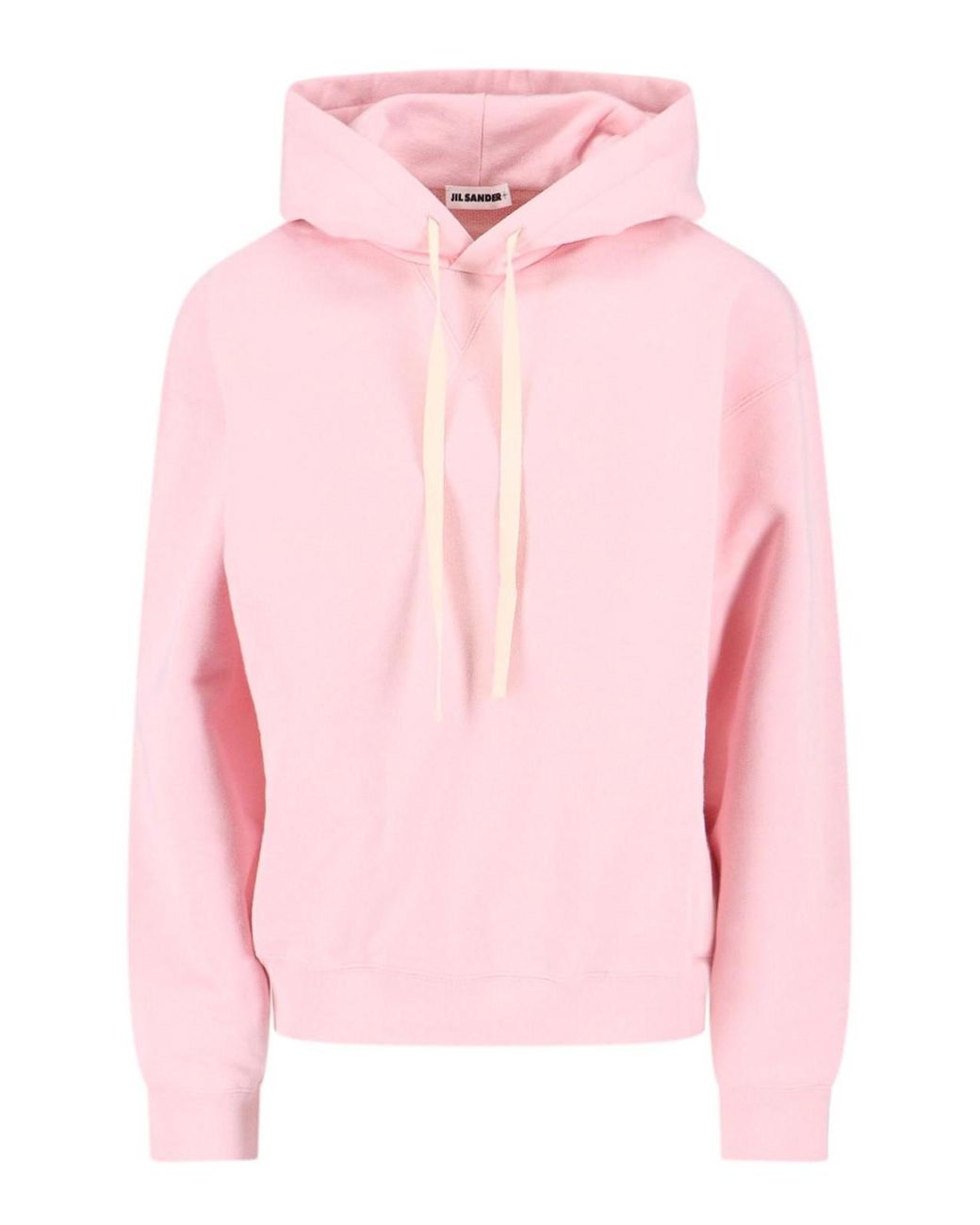 Jil Sander Pink Logo Hooded Sweatshirt