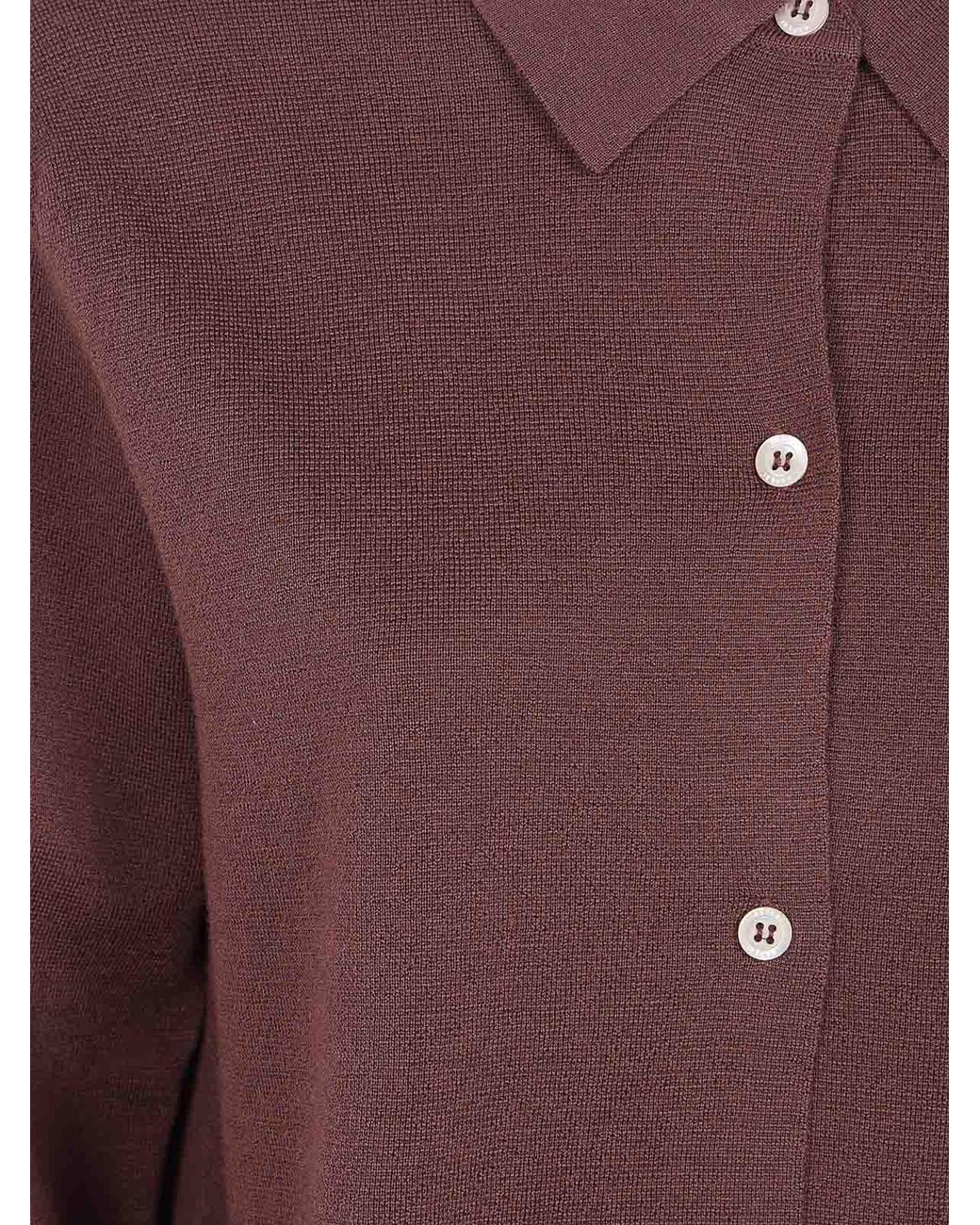 Aspesi Purple Polo Neck Sweater