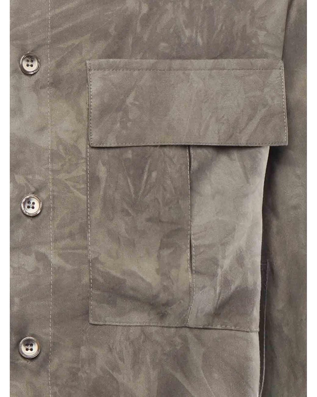 Giuliano Galiano Gray Kito Viscose Shirt for men