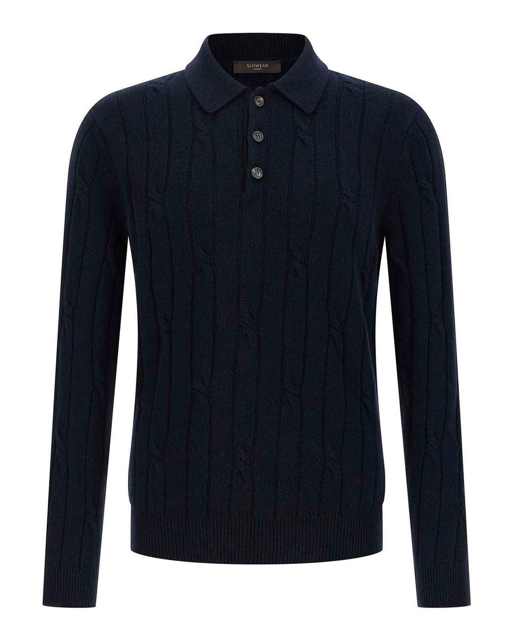 Zanone Blue Cashmere Polo Shirt for men