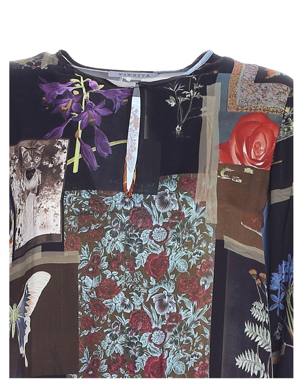 Vivetta Multicolor Printed Flounced Dress