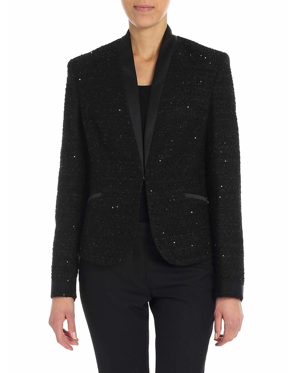 Karl Lagerfeld Black Jacket With Sequins