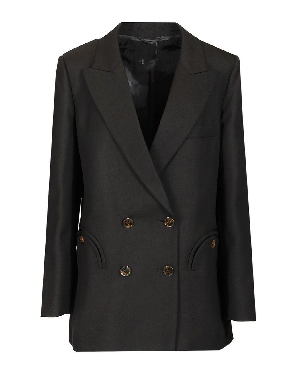 Blazé Milano Black Alcanara Double-Breasted Blazer
