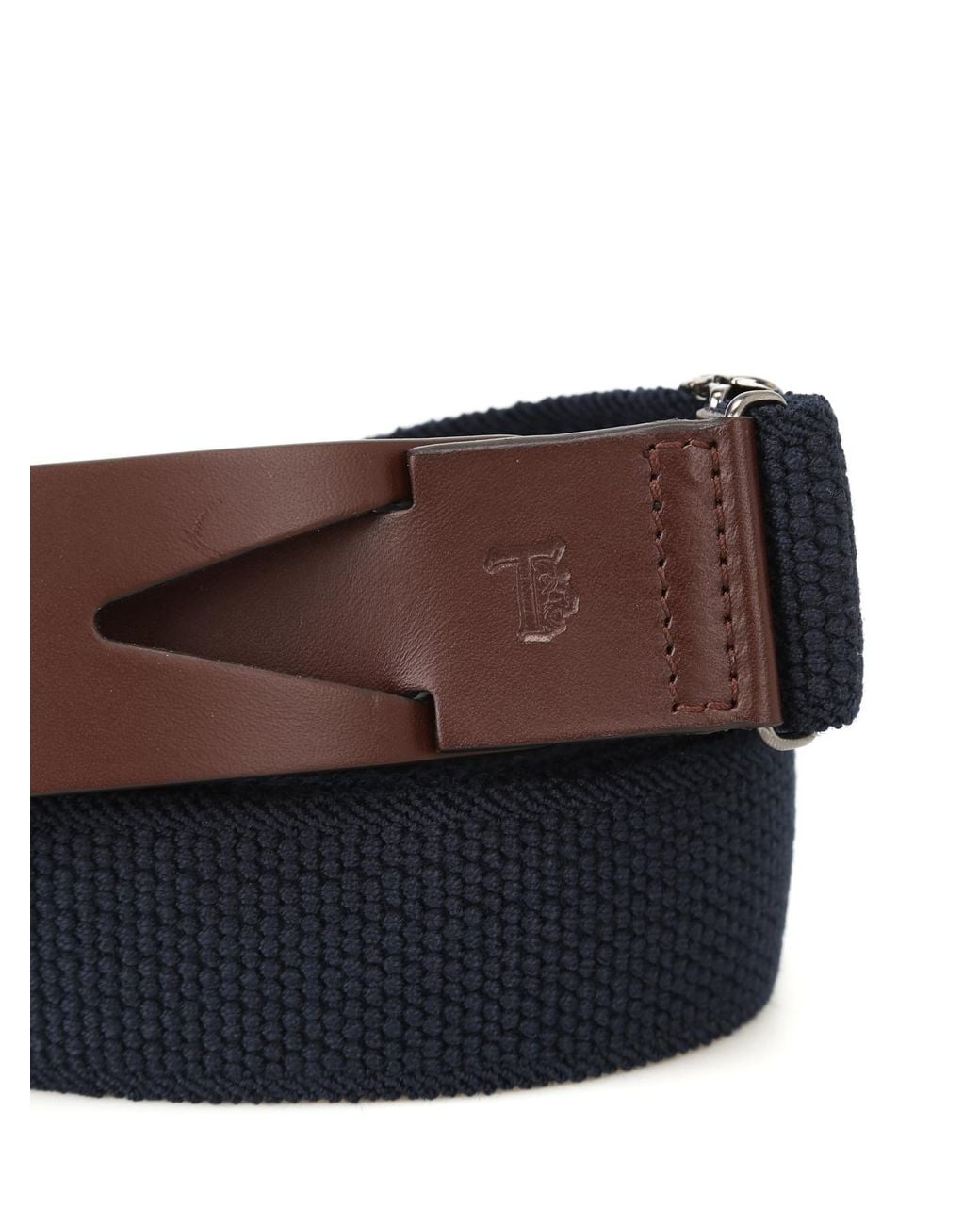 Tod's Brown Greca Canvas Belt for men