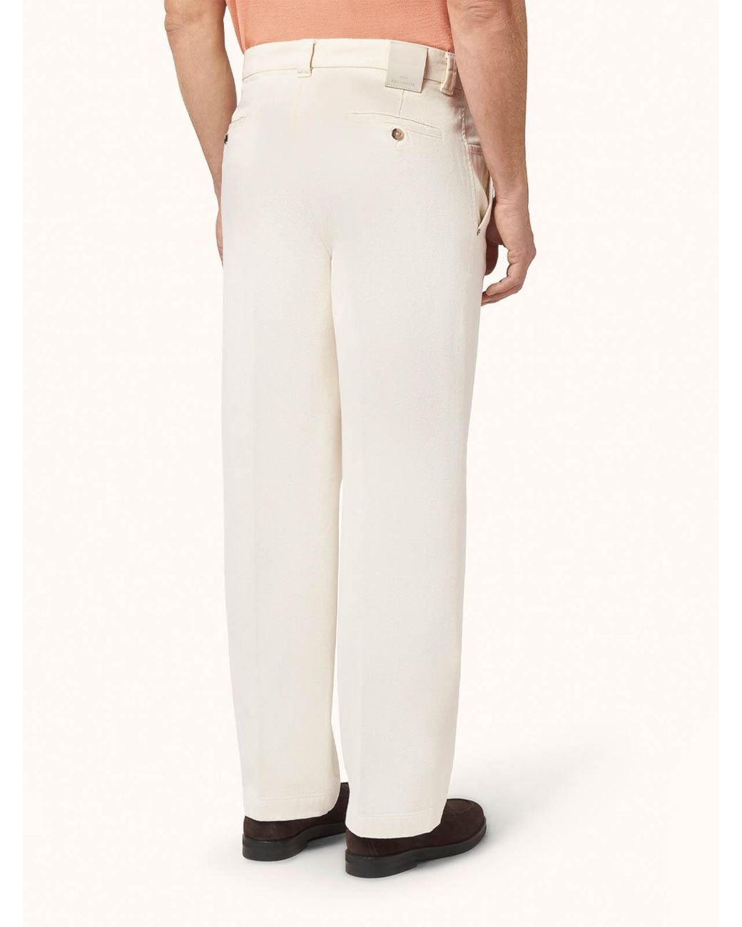 Paul & Shark White Stresa Garment-Dyed Cotton Bull Trousers for men
