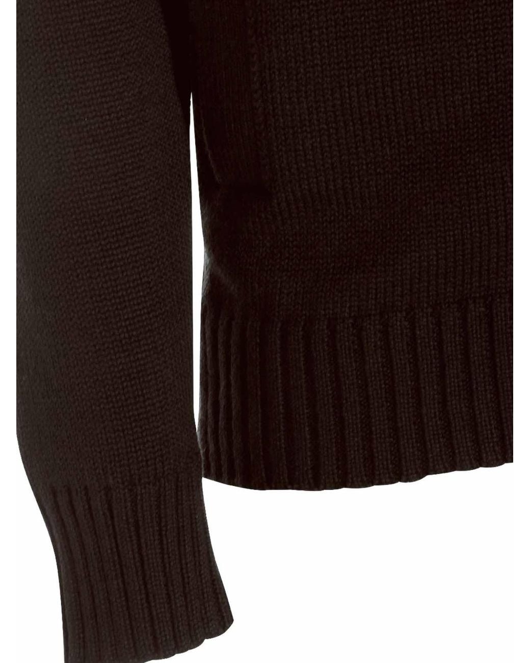 Zanone Black Crew-Neck Sweater for men