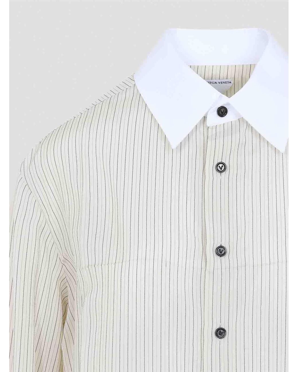 Bottega Veneta White Striped Shirt