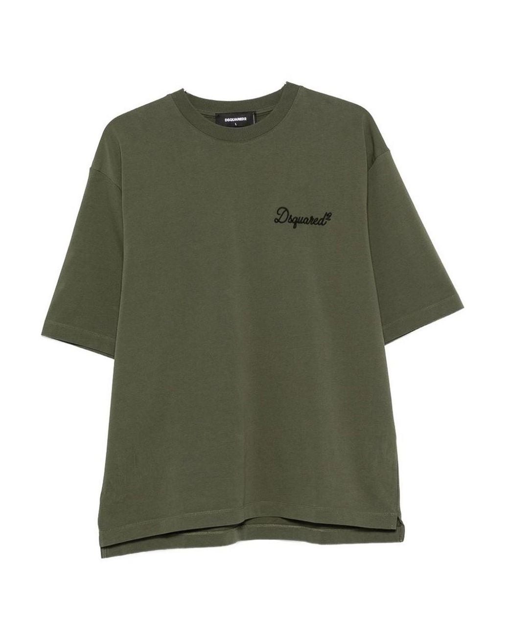 DSquared² Green Crew-Neck Short-Sleeve Sweater for men