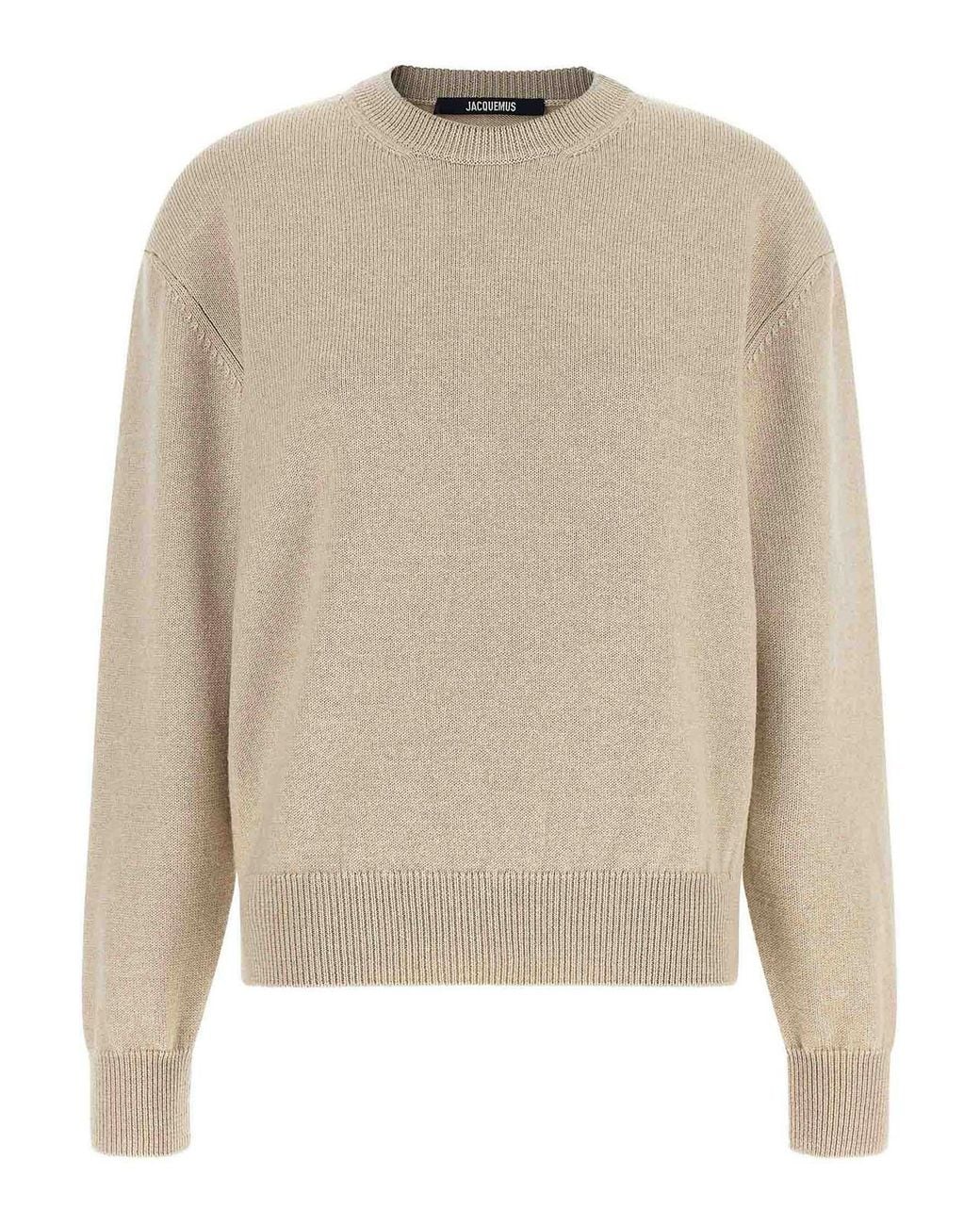 Jacquemus Natural La Maille Moulin Merino Wool Jumper