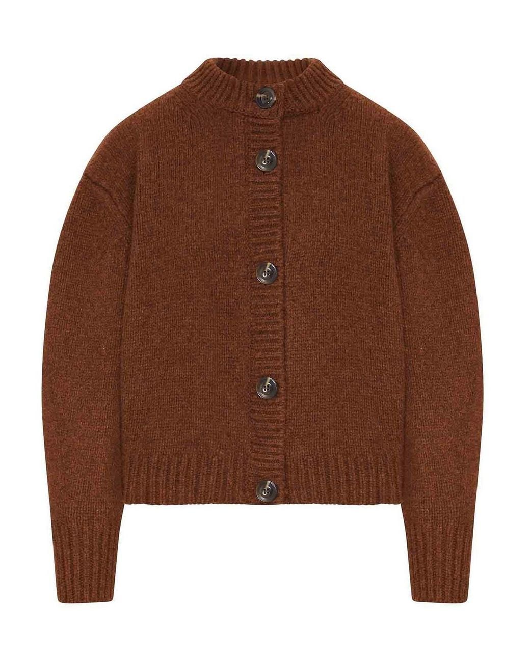 Soeur Brown Leonard Compact Wool Cardigan