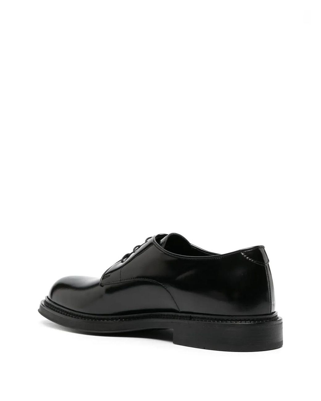 Emporio Armani Black Lace Up Classic Derby for men