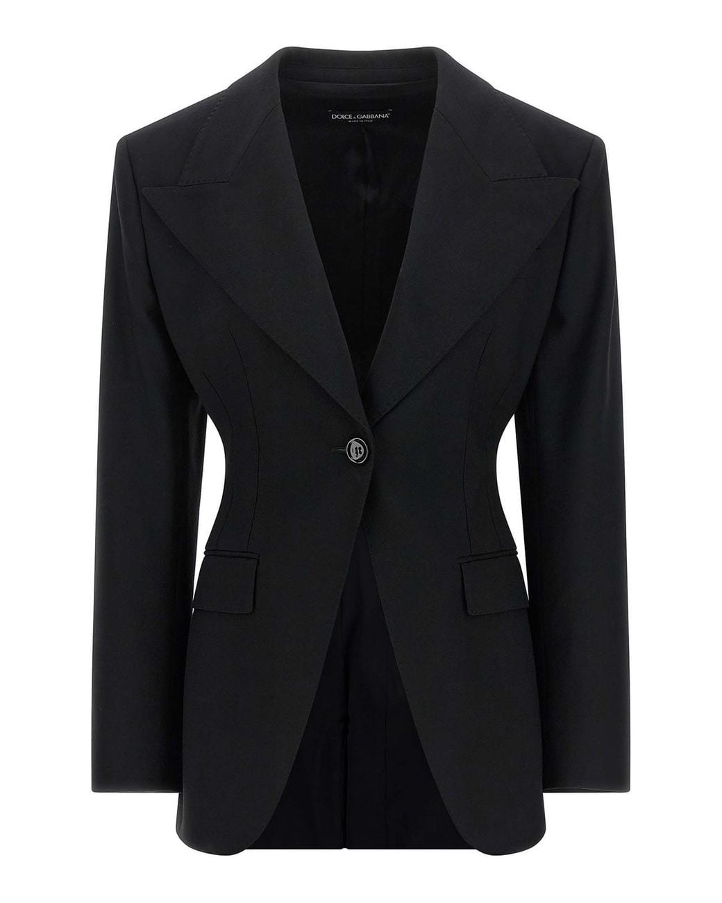 Dolce & Gabbana Black Flared Blazer