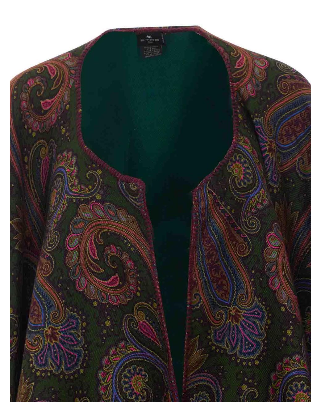 Etro Blue Paisely Print Cape