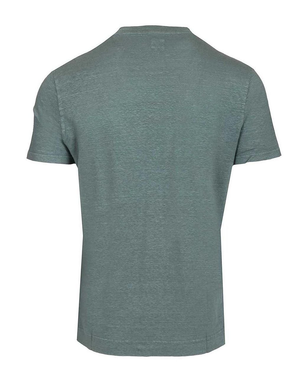 Fedeli Green Crew Neck T-Shirt for men
