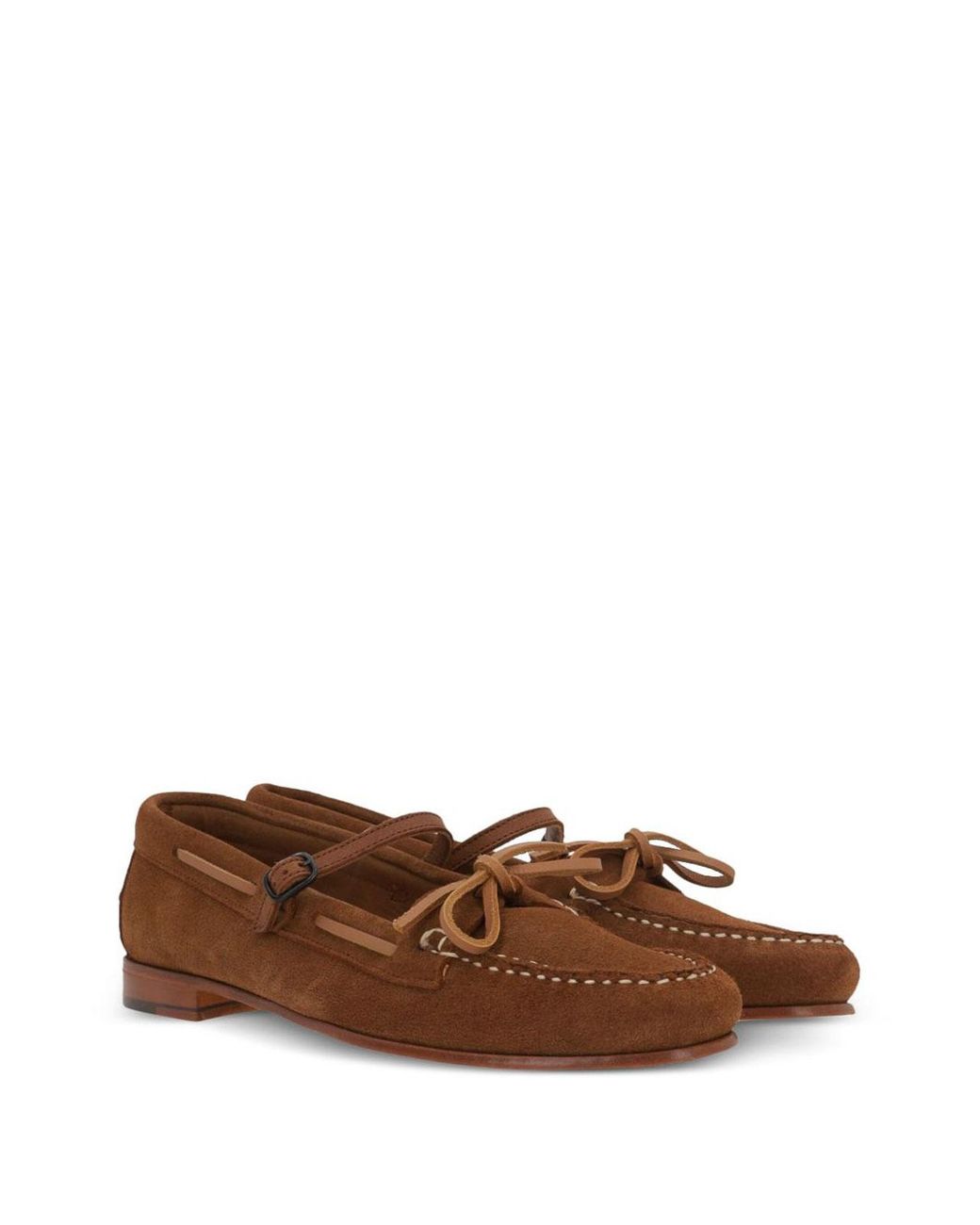 Hereu Brown Lorea Suede Leather Loafers