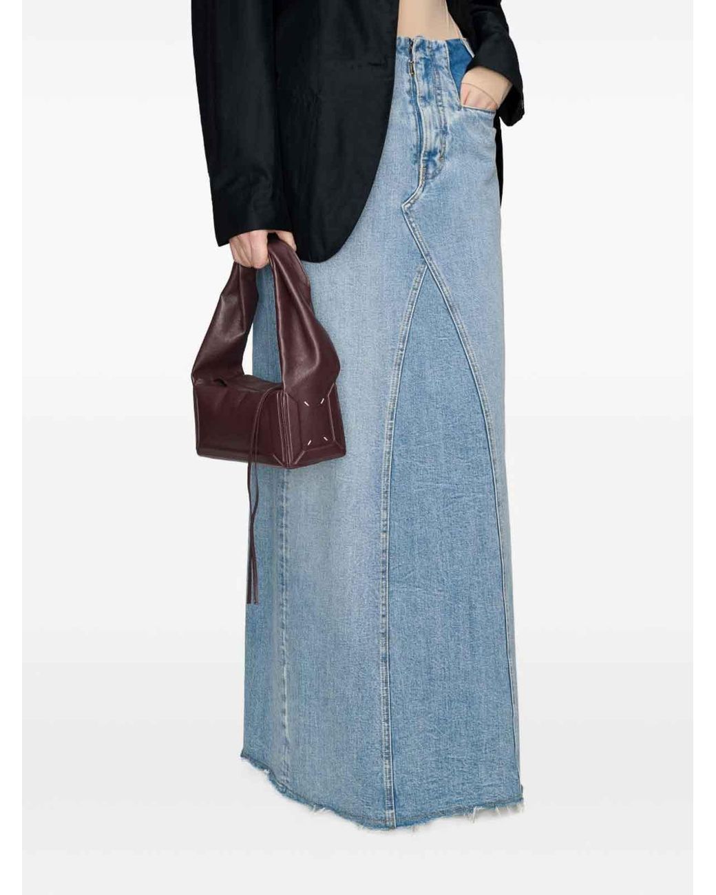 Maison Margiela Purple Leather Shoulder Bag