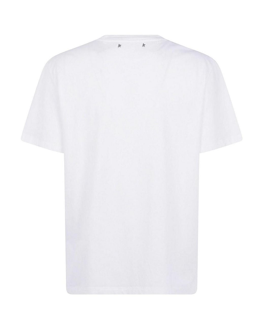 Golden Goose Deluxe Brand White Regular T-Shirt Distressed Cotton Jersey