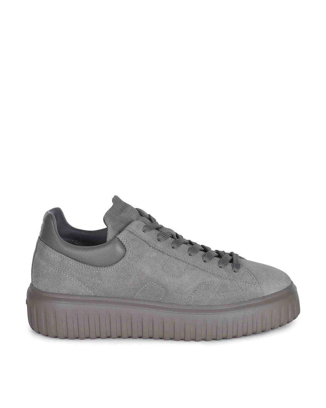 Hogan Gray Sneakers "H-Stripes" for men