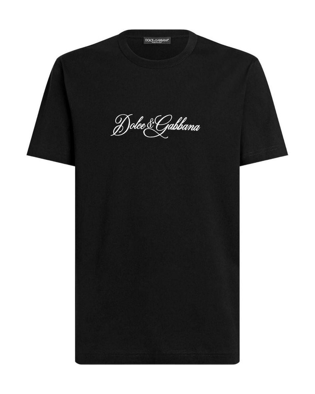 Dolce & Gabbana Black Cotton T-Shirt for men