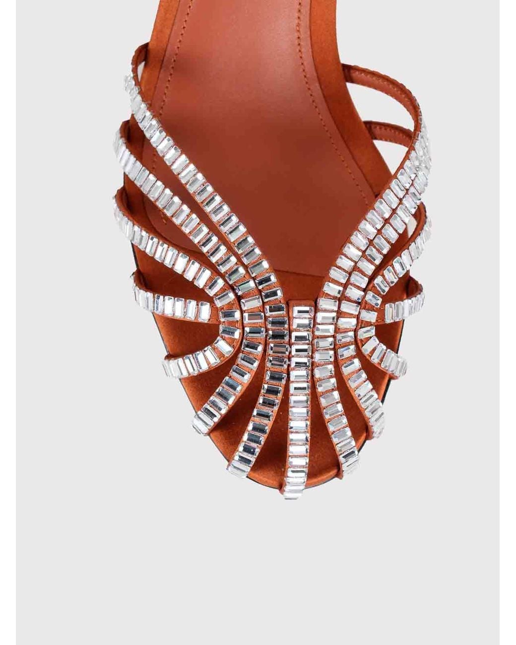 ALEVI Pink Penelope Xtal Sandal With Baguette Crystals