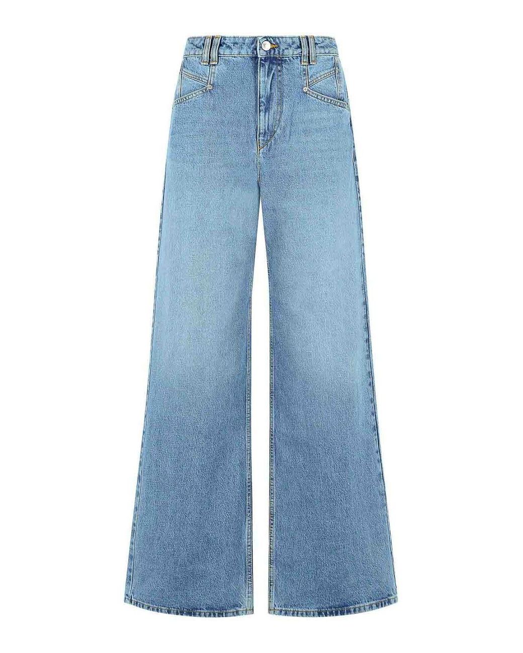 Isabel Marant Blue Lemony Cotton Jeans