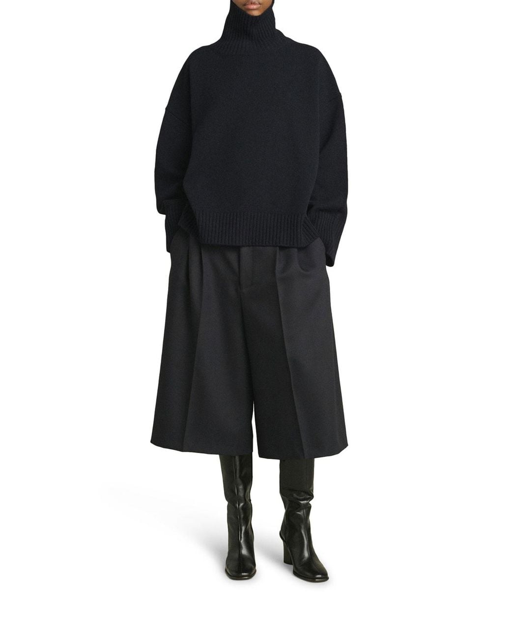 Soeur Blue William Ribbed Knit Turtleneck Sweater
